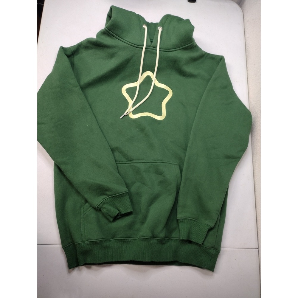Sykkuno Leaf Hoodie Green Star Embroidered Pullover Sweatshirt Mens Medium‎
